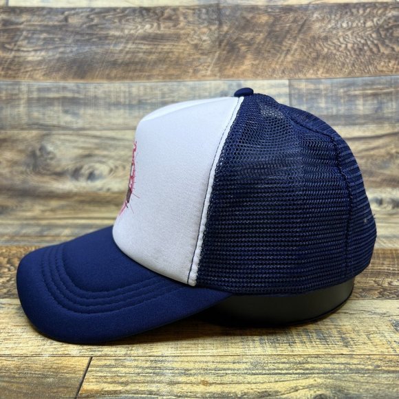 Elder Emo Unisex Trucker Hat Navy Snapback Millenial 2000s Pop Punk Baseball Cap - Picture 3 of 7